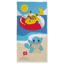 Osuška 70x140 bavlna Pokemon Pikachu Beach Squirtle