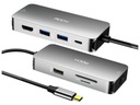 HUB 8V1 ADAPTÉR ROCK DOKOVACIA STANICA USB-C HDMI 4K SD RJ45 87W PRE MACBOOK