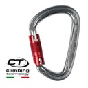 Hliníková karabína Triplex Climbing Technology – XL-D TG (šedá/červená)