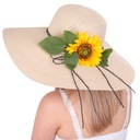 Dámsky letný slamený plážový klobúk
