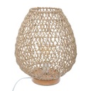 BOHO STOLNÁ LAMPA prírodne tkané tienidlo 36 cm