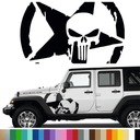 NÁLEPKA Autografika JEEP Star Skull Star OFFROAD 100x60