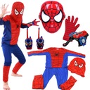 SPIDERMAN OUTFIT KOSTÝMOVÁ MASKA RUKAVICE WALKIE TALKIE LAUNCHER SET 5 v 1