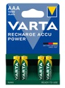 4 AAA VARTA BATÉRIE 1000mAh NABITÉ NOVÉ