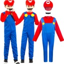 SUPER MARIO OUTFIT, CHLAPČENSKÉ ŠATY, PROMOVÝ KOSTÝM 4v1, KLOBÚK, fúzy