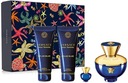 Versace Pour Femme Dylan Blue set parfumovaná voda gél + telové mlieko