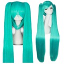 Dlhý tyrkysový cosplay ANIME s parochňou HATSUNE MIKU