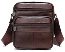 Pánska kožená taška cez rameno Brown Leather Messenger Bag darček