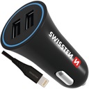 SWISSTEN AUTONABÍJAČKA 2x USB + Lightning