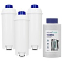 3x VODNÝ FILTER pre DELONGHI + ODVÁPŇOVAČ 250 ml