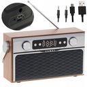 RETRO PRENOSNÉ KUCHYNSKÉ RÁDIO SIEŤ + BATÉRIOVÁ ANTÉNA MP3/USB/BT 16W