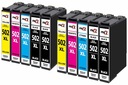 10x 502 XL ATRAMENT PRE TLAČIAREŇ EPSON XP-5150 XP-5155