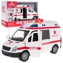 Ambulancia ambulancia pre deti 1:16 svetlá SIRÉNY ZA DARČEK