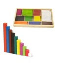 Cuisenaire's Drevené kocky Paličky Prírodoveda Vzdelávacia Matematika 308 El