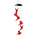 LED Solar Cardinal Wind Chime Light Vodotesné