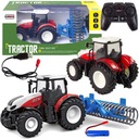 VEĽKÝ RC TRAKTOR S POĽNOHOSPODÁRSKYM STROJOM GUMOVÉ KOLESÁ RC LE LIGHT