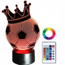 NOČNÁ LAMPA NA STOL LED FUTBAL 3D + DIAĽKOVÉ