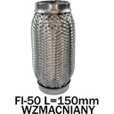 FLEXIBILNÝ KONEKTOR VÝFUKU FI-50 L=150mm VYSTUŽENÝ