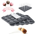 Forma na koláčiky CAKE POPS [SADA] sivá