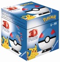 3D PUZZLE 54 POKEMON MODRÁ GUĽA, RAVENSBURGER