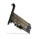 Interný adaptér PCEM2-D PCIe x4, 1x M.2 NVMe M-key + 1x SATA B-key s