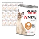 John Dog for Cats 99 Menu Mokré krmivo pre mačky s perličkami 12x400g