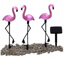 3 x DEKORAČNÁ SOLARNÁ LAMPA FLAMINGO 52,5 cm