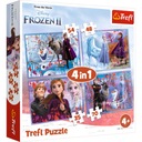 Puzzle 4v1 Cesta do neznáma - Disney Frozen 2