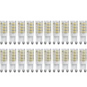 20x LED ŽIAROVKA SO ZÁVITOM G9 5W 230V NEUTRÁLNE BIELE DENNÉ SVETLO 4000K 450lm