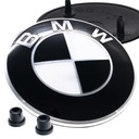 ZNAK BMW 82mm ODZNAK LOGO NA KAPUCU, KLAPKA, ČIERNA