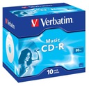 CD-R doslovná hudba 80 minút (puzdro na šperky 10)