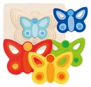 Drevené puzzle Hračky pre dvojročného Vrstvené puzzle Goki Butterflies