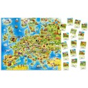 Náučný puzzle darček pre deti 6-8 rokov MAPA EURÓPY puzzle darček s kvízom