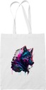 Wolf Tote Bag Wolf Print 2 Trendy biela