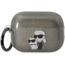 Karl Lagerfeld KLAP2HNKCTGK puzdro na kryt AirPods Pro 2 - čierne Glitter