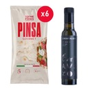 Pinsa Gourmet 230 g a prémiový olivový olej Chiavalon Ex Albis - SET 6 kusov