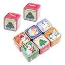 8ks Holiday Tin Christmas Favor Box