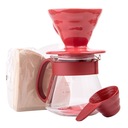 Odkvapkávacia súprava Hario V60 Dripper & Pot Red