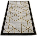 Štýlový svetlý koberec do obývačky sivý 80x150 cm zlatý