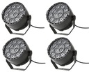 4x FRACTAL PAR LED 12X3W PAR EFEKT LED REFLEKTOR