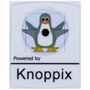 Samolepka Powered by Knoppix 19 x 24 mm