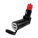 Nabíjačka 2xUSB 2500mA 12V 24V poistka 3A LED