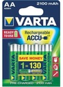 4 BATÉRIE VARTA AA/R6 2100 mAh Pripravené na 2 použitie