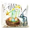 Obliečka na vankúš Johnny Christmas Easter Hare Daffodils 45x45