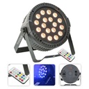 LED PAR reflektor 18x 1W 3-v-1 RGB DMX výkonný