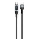 Pletený kábel USB-C rýchle nabíjanie PD 100W 1m čierny