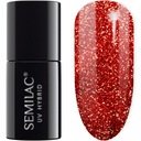 Semilac hybrid 318 Burgundy Red Glitter 7ml