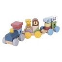 TOOKY TOY Drevený vláčik so zvieratkami Montessori puzzle