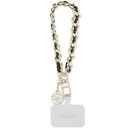 Puzdro Guess Saffiano Chain 4G Charm - čierne