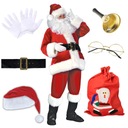 Kostým SANTA CLAUS hviezda, PROFESSIONAL, velúr, PREMIUM, 11 kusov